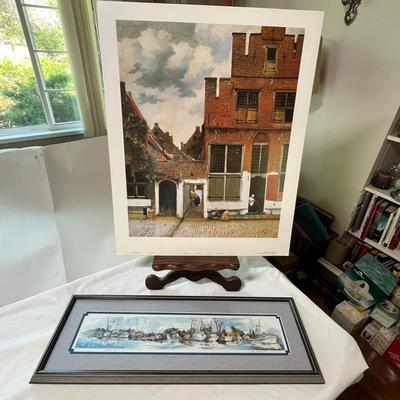 Lot 199 2 street scene prints