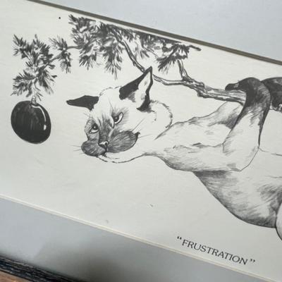 Lot 212 Cat stuck in tree print