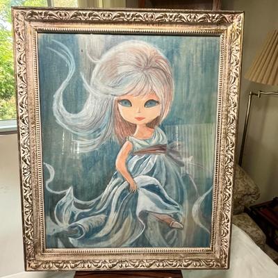 Lot 214 60s Big Eye girl print