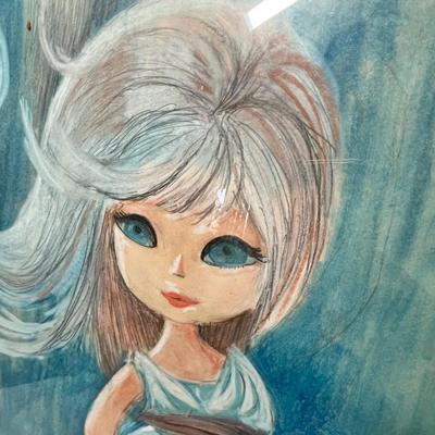 Lot 214 60s Big Eye girl print