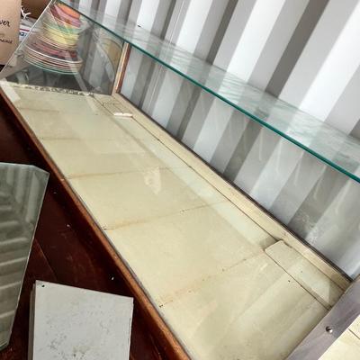 Lot 1 Antique Store Counter w/ display case