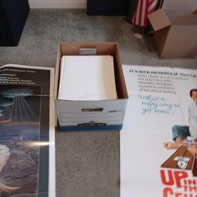 BANKER'S BOX OF FOLDED THEATRE MOVIE POSTERS