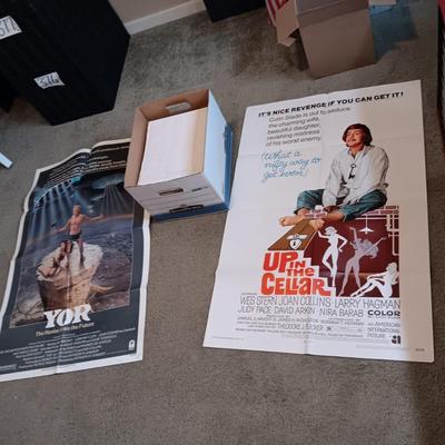 BANKER'S BOX OF FOLDED THEATRE MOVIE POSTERS