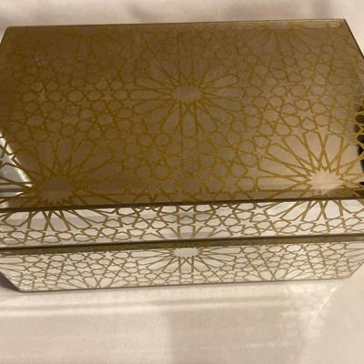 Mirror box with green jewelry box