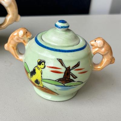 Lot 4Japanese Children's Tea set w/ dog handles!