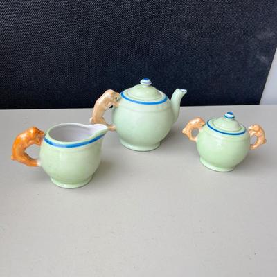 Lot 4Japanese Children's Tea set w/ dog handles!