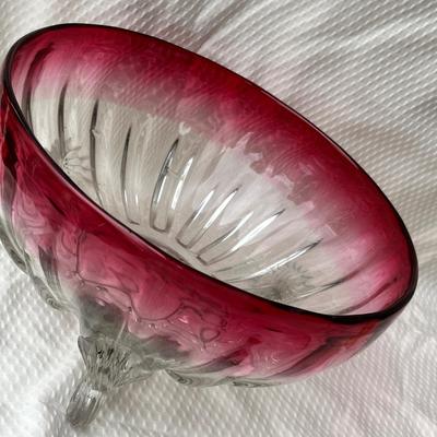 Lot 5 Antique cranberry glass