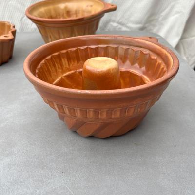 Lot 6 Redware Jello Molds