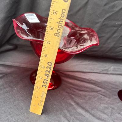 Lot 10 Ruby glass lot