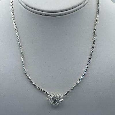 Swarovski Crystal Heart Necklace, Earrings and Pin