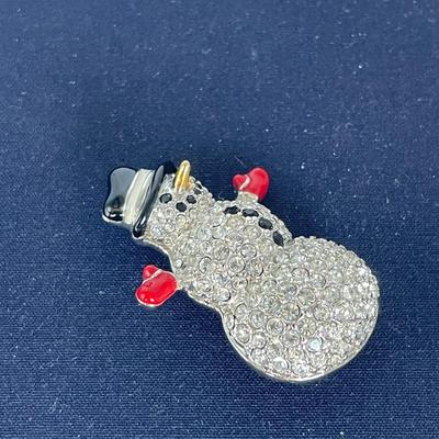 Swarovski Crystal Snowman Pin 2003