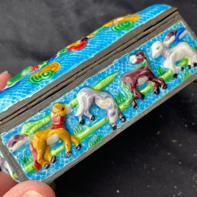 Sale Photo Thumbnail #121: Very cute, probably was used as a cigarette box.