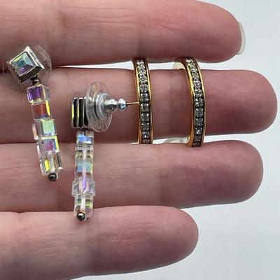 Swarovski Crystal AB Post earrings and other