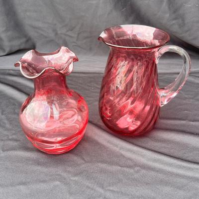 Sale Photo Thumbnail #190: Mini vase & pitcher.  No damage.