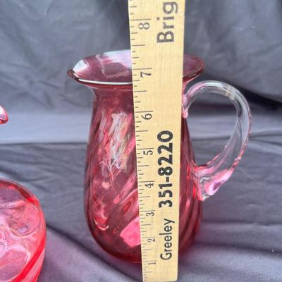 Sale Photo Thumbnail #191: Mini vase & pitcher.  No damage.