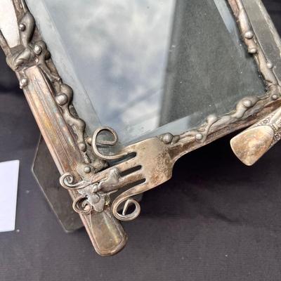 Sale Photo Thumbnail #201: These are pretty neat.  Old silver plate flatware made into frames.