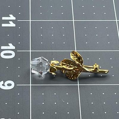 Swarovski Crystal Rose Pin
