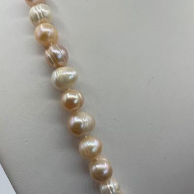 Pearl Necklace with Sterling Silver Clasp