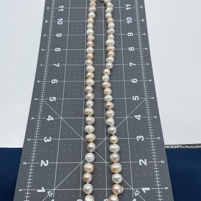 Pearl Necklace with Sterling Silver Clasp