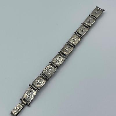 ASCOPA Sterling Silver Bracelet with Ancient Roman Glass