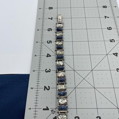 ASCOPA Sterling Silver Bracelet with Ancient Roman Glass