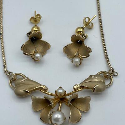 Vintage Gold-Filled and Pearl Necklace Set