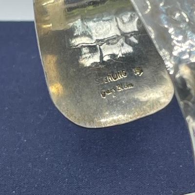 Artisan Signed Sterling Silver Cuff Bracelet