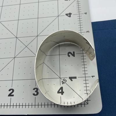 Artisan Signed Sterling Silver Cuff Bracelet