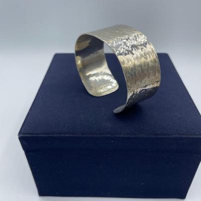 Artisan Signed Sterling Silver Cuff Bracelet