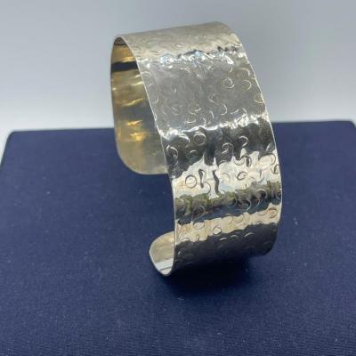 Artisan Signed Sterling Silver Cuff Bracelet