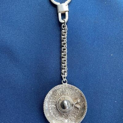 Sterling Silver Mexican Sombrero Key Chain