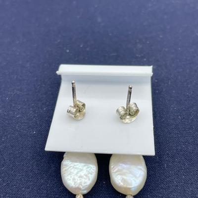 Sterling Silver and Pearl Earrings