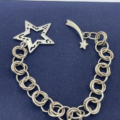 Sterling Silver Star Toggle Bracelet