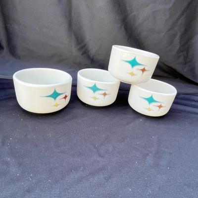 Sale Photo Thumbnail #407: Ramekins/ handle less mugs!  Great MCM pattern!