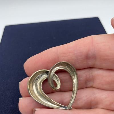 Sterling Silver and Marcasite Heart Pendant