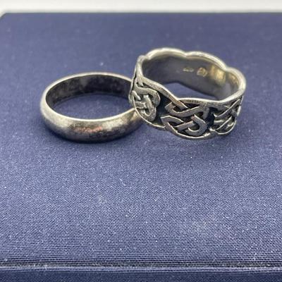 Sterling Silver Band Rings Size 13