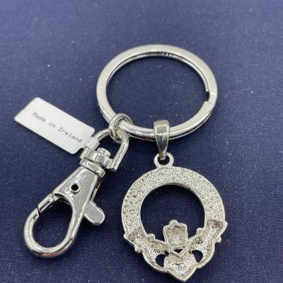 Made in Ireland Celtic Crystal Keychain