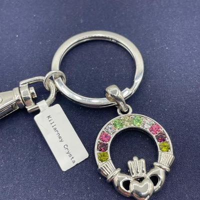 Made in Ireland Celtic Crystal Keychain