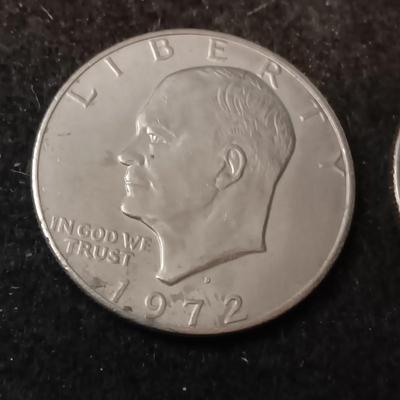 TWO 1972-D EISENHOWER DOLLARS