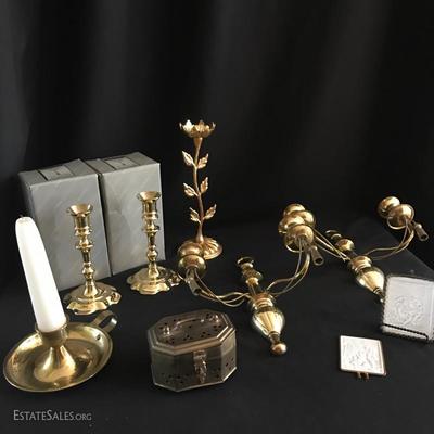 Lot 105 - Misc Brass Pieces and Lithopanes