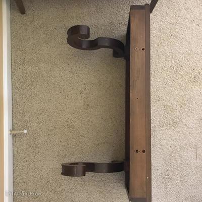 Lot 108 - Mid Century Table, Mirror and Shelf