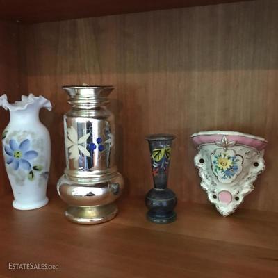 Lot 61 - Hand-Painted Vases 