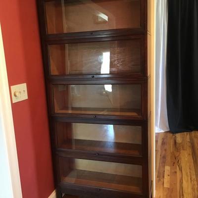Lot - 2 Lawyer's Style Glass Front Stackable Macey Bookcases
