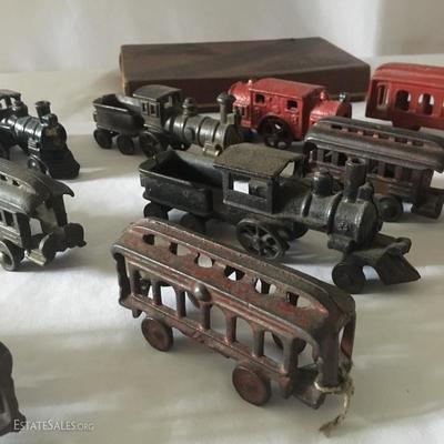 Lot 91 - Small Cast Iron Trains 