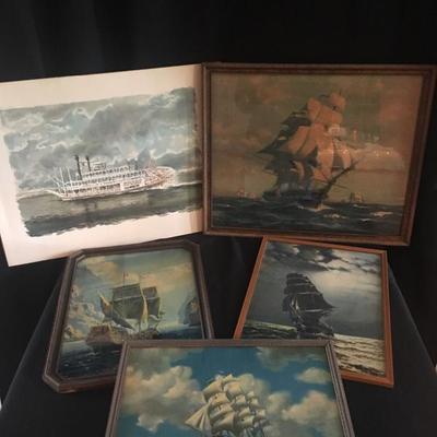 Lot 29 - Artwork of Ships 