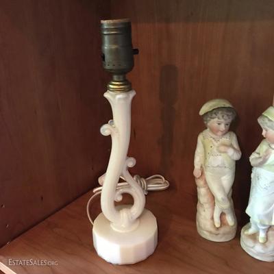 Lot 62 - Two Glass Lamps and Ceramics 