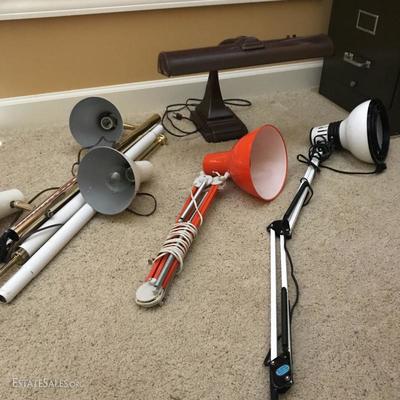 Lot 109 - Several Lamps - Desk, Clamp and Tension