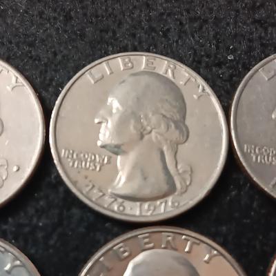 VARIOUS QUARTERS AND 1 SACAGAWEA DOLLAR