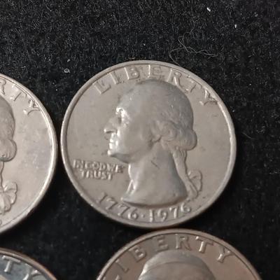 VARIOUS QUARTERS AND 1 SACAGAWEA DOLLAR