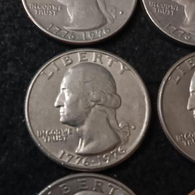 VARIOUS QUARTERS AND 1 SACAGAWEA DOLLAR